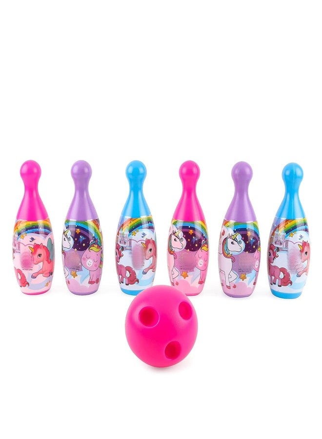JAPSI Unicorn Bowling Play Set for Kids, 6 Bottles and 1 Ball, Non-Toxic Plastic, Multicolour, Age 3+ | - Image 2